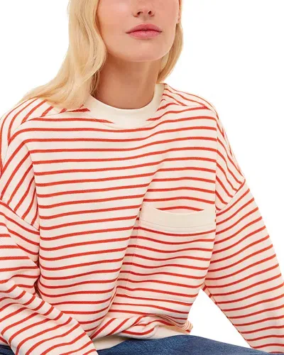 Whistles Striped Sweater In Red/multi