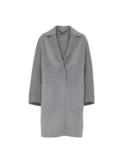 Whistles Cassie Wool Blend Coat In Grey