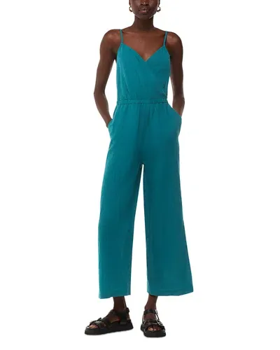 Whistles Wrap Front Jumpsuit In Teal