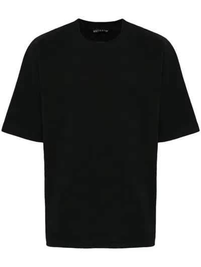 White Sand Cotton T-shirt In Black