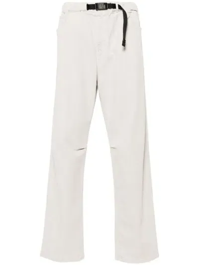 White Sand Straight-leg Trousers In Grau