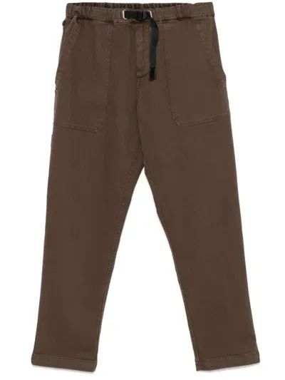 White Sand Tapered Trousers In Brown