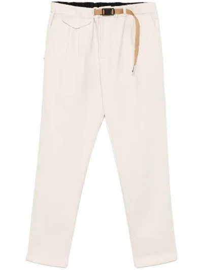 White Sand Tapered Trousers In Neutrals