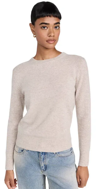 White + Warren Cashmere Core Crew Neck Pullover Sandwisp Heather