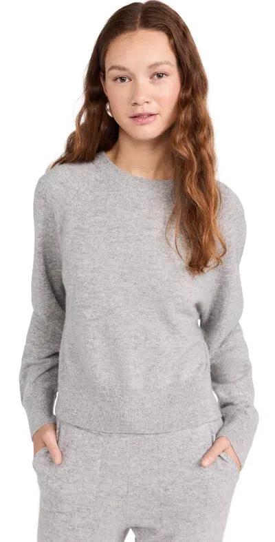 White + Warren Cashmere Sweatshirt Grey Heather