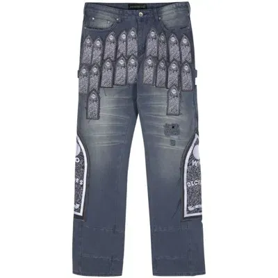 Who Decides War Distressed Straight-leg Jeans In Blue