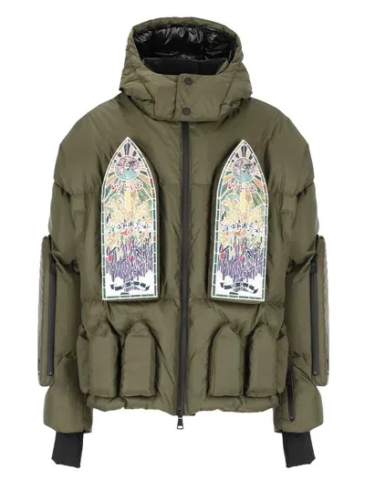 Who Decides War Quilted Down Jacket With Logo In Green