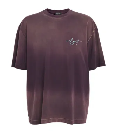 Whyat Cotton Logo T-shirt In Purple