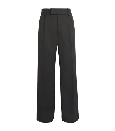 Whyat Virgin Wool Wide-leg Trousers In Black