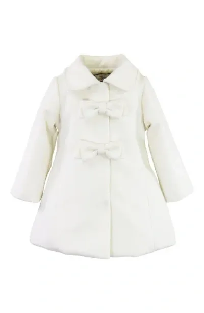 Widgeon Babies'  Bow Front Coat In Ivory