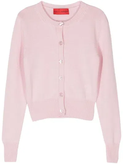 Wild Cashmere Sandra Cardigan In Pink