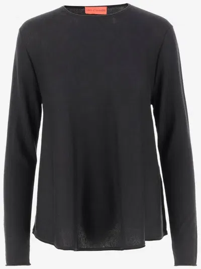 Wild Cashmere Silk And Cashmere Pullover In Black