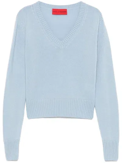 Wild Cashmere Pullover Mit V-ausschnitt In Blue