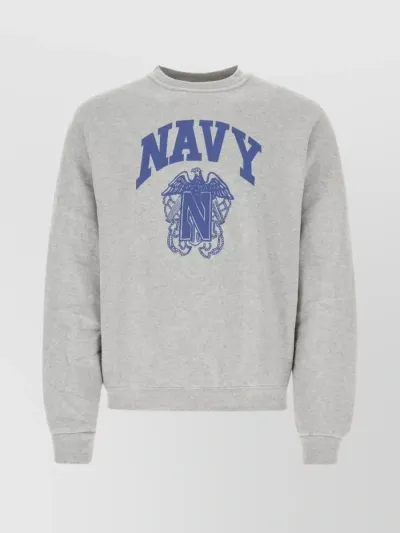 Wild Donkey Graphic Print Crew-neck Sweatshirt In Grey