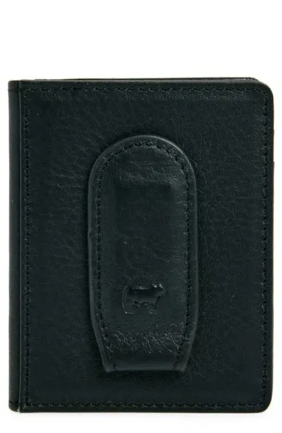 Will Leather Goods Front Pocket Money Clip Wallet In Black