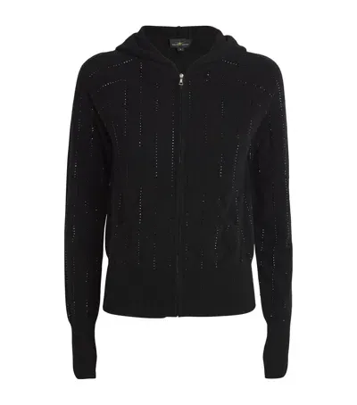 William Sharp Cashmere Crystal-embellished Hoodie In Black