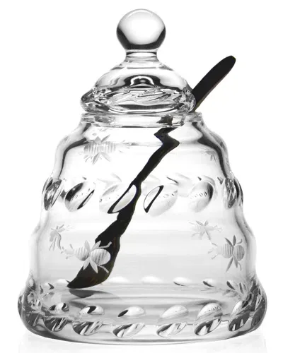 William Yeoward Crystal Buzzy Honey Jar With Spoon In Clear