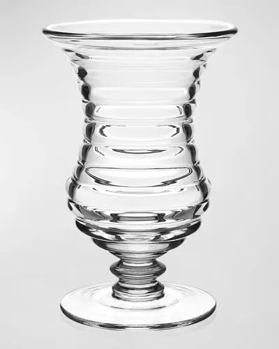 William Yeoward Crystal Ripples 8.5 Footed Flower Vase In Clear