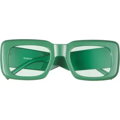 Wisdom Frame 1 52mm Square Sunglasses In Green