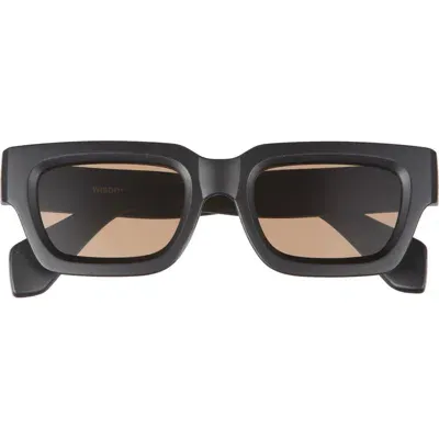 Wisdom Frame 14 Square Sunglasses In Black