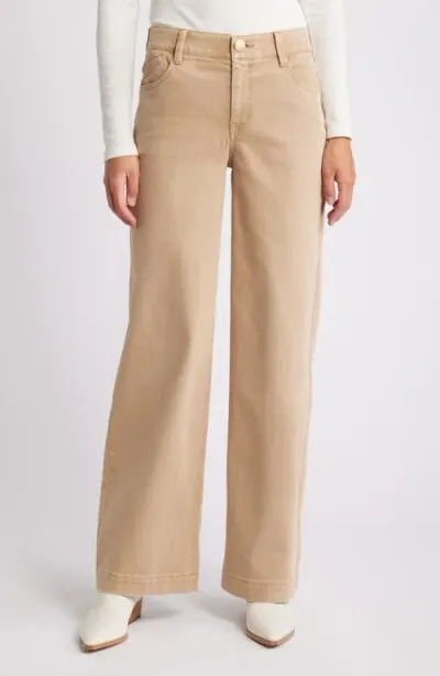 Wit & Wisdom 'ab'solution High Waist Wide Leg Jeans In Washed Sand