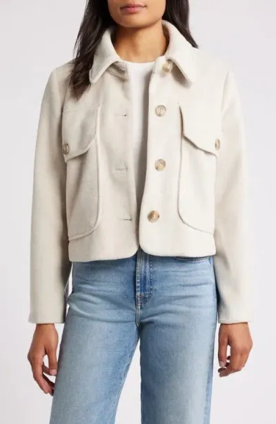 Wit & Wisdom Crop Jacket In Heather Oatmeal