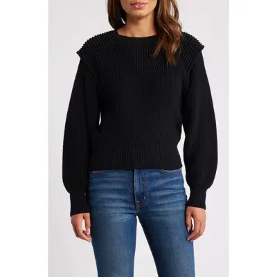 Wit & Wisdom Extended Shoulder Sweater In Black