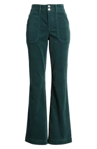 Wit & Wisdom Madison 'ab'solution High Waist Bootcut Corduroy Pants In Dusty Spruce