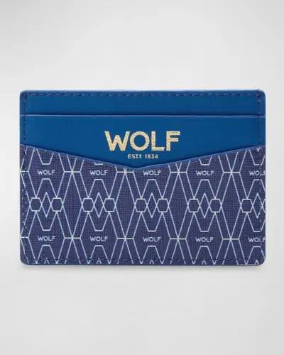 Wolf Men's Signature Cardholder In Blue