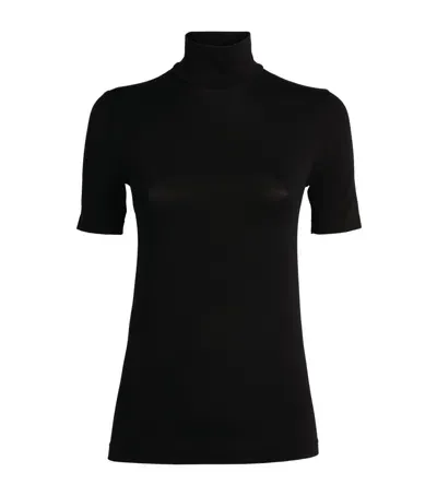 Wolford Aurora Soft-stretch T-shirt In Black