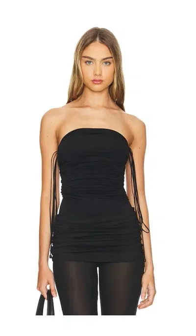 Wolford Fatal Draping String Bodysuit In Black