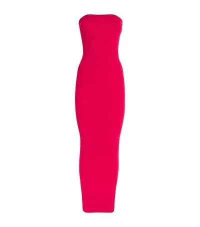 Wolford Fatal Bandeau Maxi Dress In Red