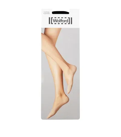 Wolford Invisible Cotton Liner Socks In Black