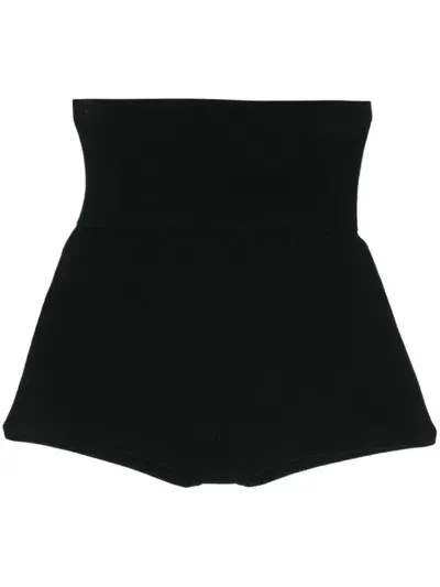 Wolford Knitted Mini Shorts In Black