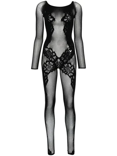 Wolford Lace Tattoo Jumpsuit In Black