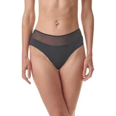 Wolford Mesh Panel Briefs In Black