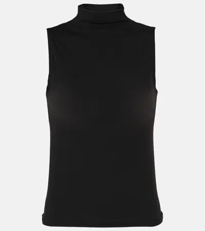 Wolford Sheer Turtleneck Top In Black