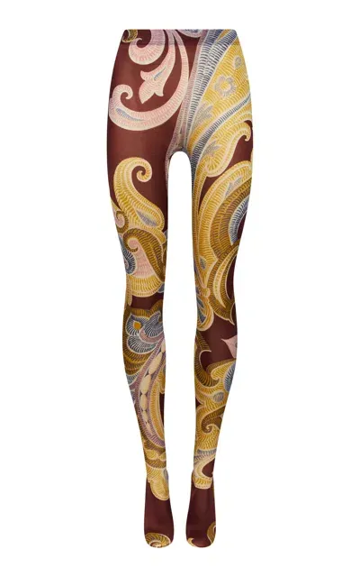 Wolford X Etro 100 Printed Tights In Multi