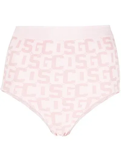 Wolford X Gcds Basic Monogram High-waisted Brief In Pink