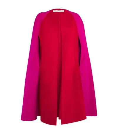 Wolk Morais Cashmere Monceau Cape In Red