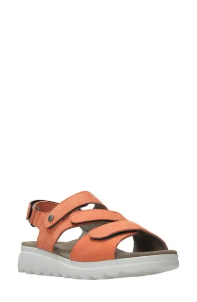 Wolky Yard Slingback Platform Wedge Sandal In Orange