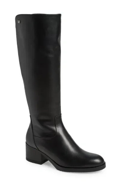 Wonders Classic Knee High Boot In Black Leather