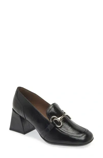 Wonders Moc Toe Bit Loafer Pump In Black Patent Leather