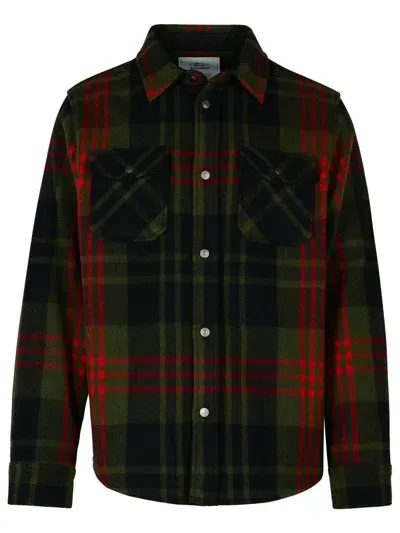 Woolrich Alaskan Melton Overshirt In Green