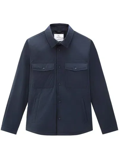 Woolrich Alaskan Padded Shirt Jacket In Blue