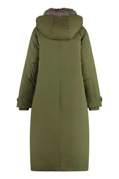 Woolrich Arctic Long Quilted Parka In Green