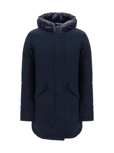 Woolrich Arctic Luxury Parka In Melton Blue