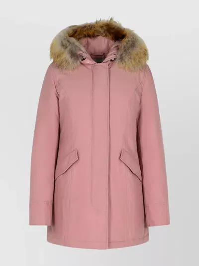 Woolrich Artic Pink Cotton Blend Parka