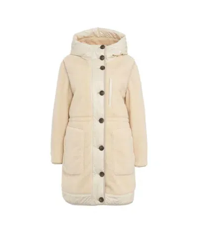 Woolrich Beige Teddy Parka In Neutrals