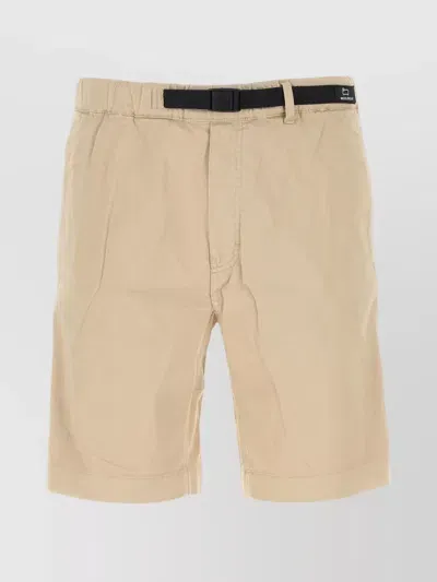 Woolrich Waist-strap Shorts In Sand